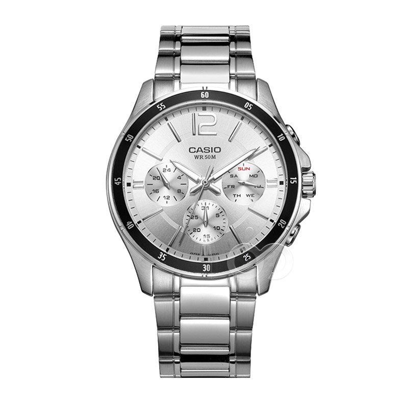 卡西欧手表商务金属钢带男士非机械手表 7A 1374D 正品 Casio MTP 卡西欧手表商务金属钢带男士非机械手表 7A 1374D 正品 Casio MTP