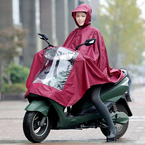 天堂单人雨衣电动车电瓶车雨披时尚柔软加大男女成人摩托车雨衣 - 图1