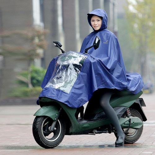 天堂单人雨衣电动车电瓶车雨披时尚柔软加大男女成人摩托车雨衣 - 图2