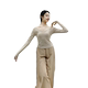 Modern dance spring and summer dance practice clothes tops classical dance professional body training elegant long-sleeved clothes for women's art exams