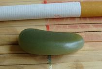 (with character) (natural material) (can be made as a small specimen) Qinghai jade (Qinghuangkou) - the original stone-22 #