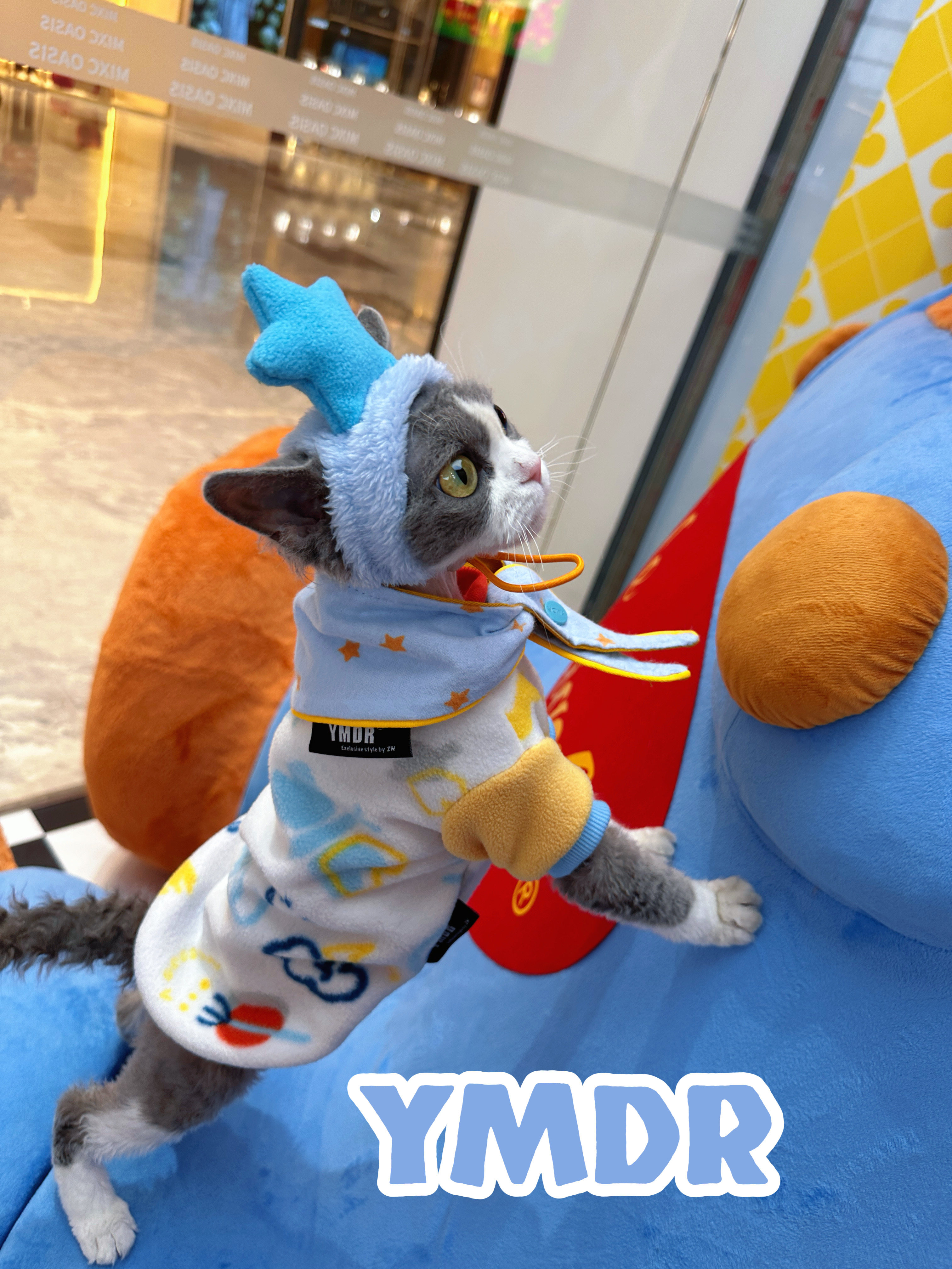 YMDR原创德文帽子德文衣服秋冬款可爱卡通厚摇粒绒T恤星配饰套装,淘宝优惠券,粉丝福利购,淘宝优惠卷