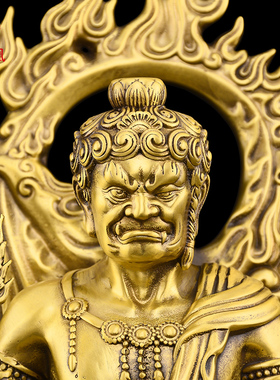 黄铜不动明王佛像不动尊菩萨