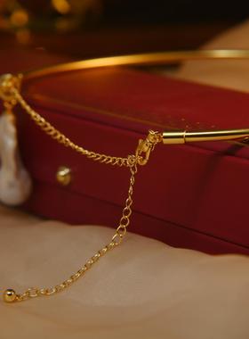 欧美项圈不规则淡水珍珠项链配饰