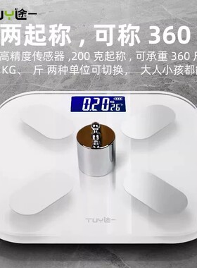 华为云适用体重秤电子秤智能蓝牙体脂秤家用称人体超精准减脂专用