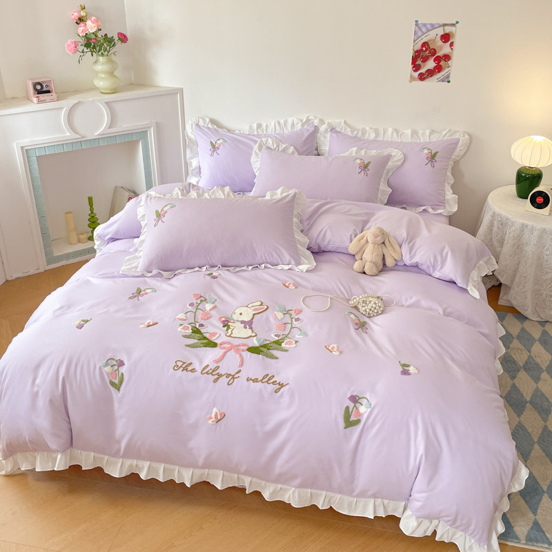 特价款纯棉四件套被套床单少女心全棉卡通风床上ins风宿舍三件套4,淘宝优惠券,粉丝福利购,淘宝优惠卷