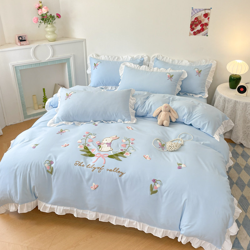 特价款纯棉四件套被套床单少女心全棉卡通风床上ins风宿舍三件套4,淘宝优惠券,粉丝福利购,淘宝优惠卷