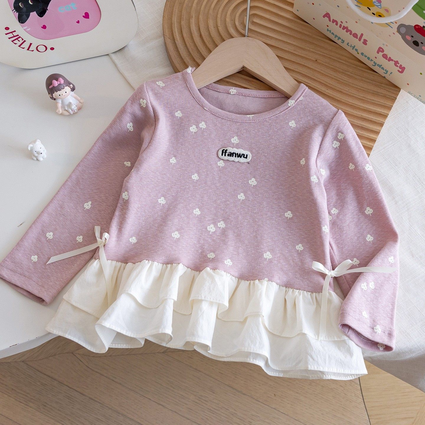 女童长袖T恤2025新款儿童秋装上衣宝宝秋季儿童女孩卫衣裙公主,淘宝优惠券,粉丝福利购,淘宝优惠卷