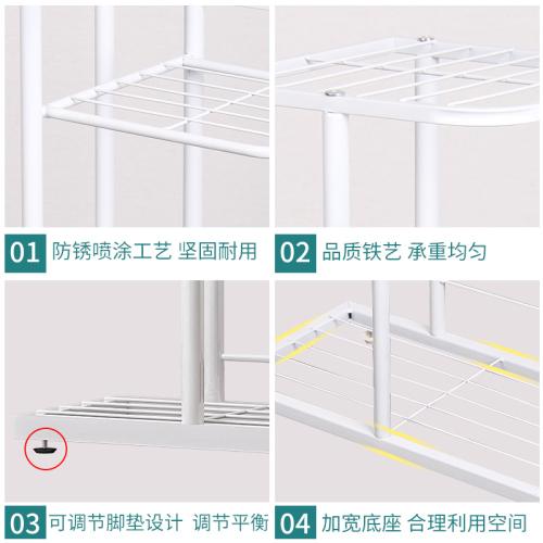 花架子客厅落地式室内家用阳台置物架多层铁艺绿萝植物摆放花盆架