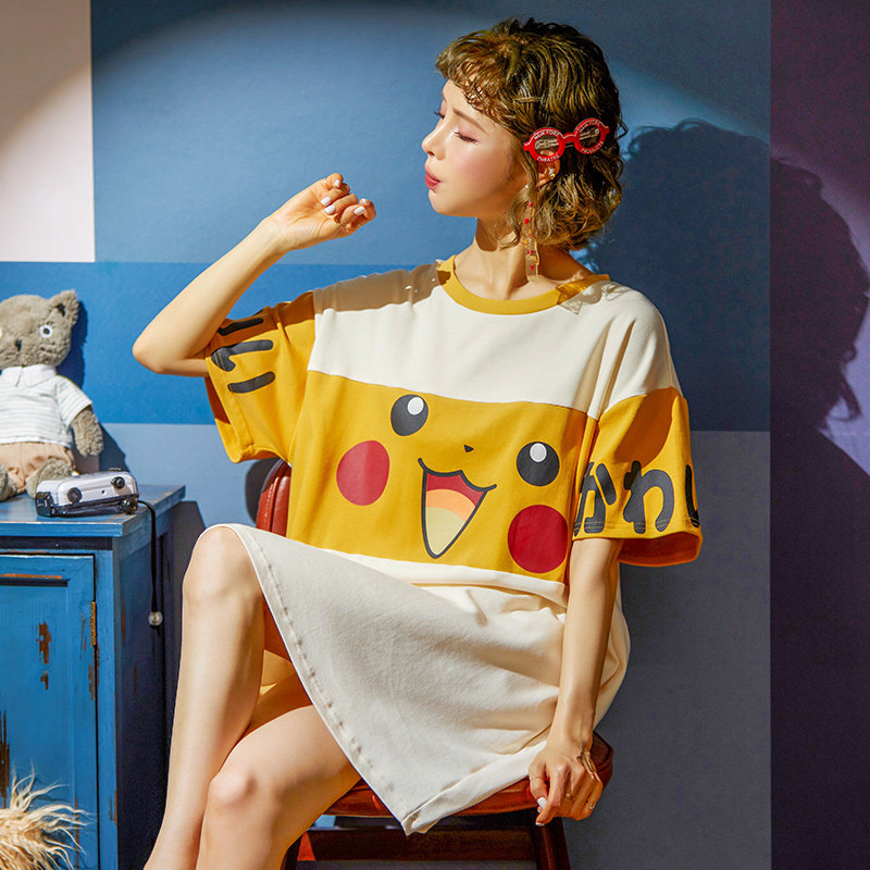 俞兆林女士短袖韩版可爱甜美睡裙 俞兆林麦华睡裙