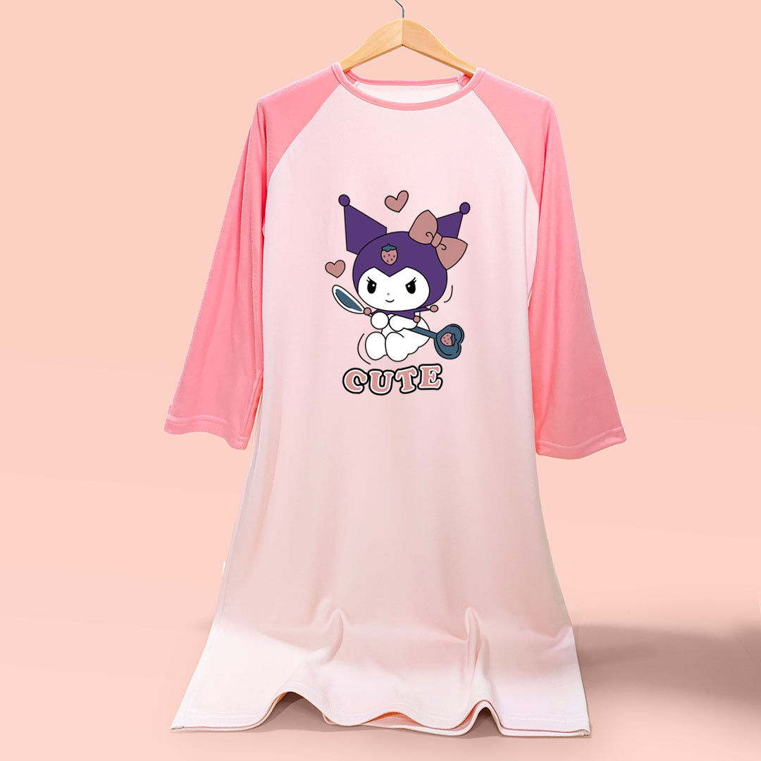 女童德绒睡裙春秋新款儿童保暖睡衣裙中大童短袖家居裙公主 - 图3