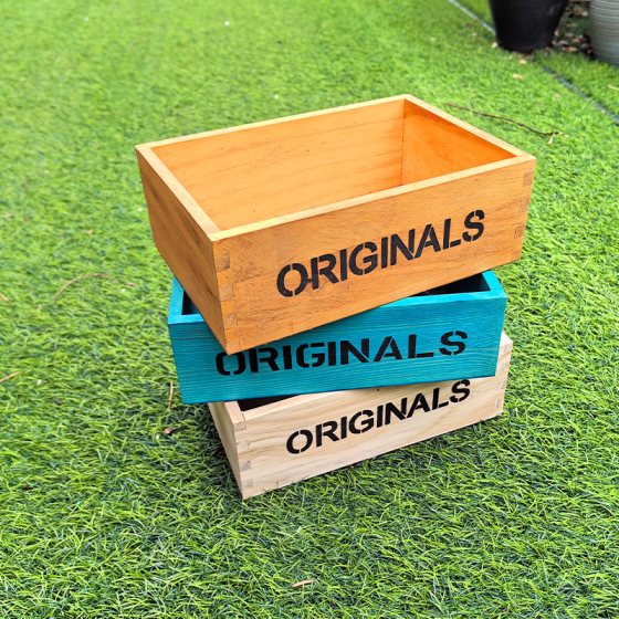 Rectangular wooden micro landscape flower pot