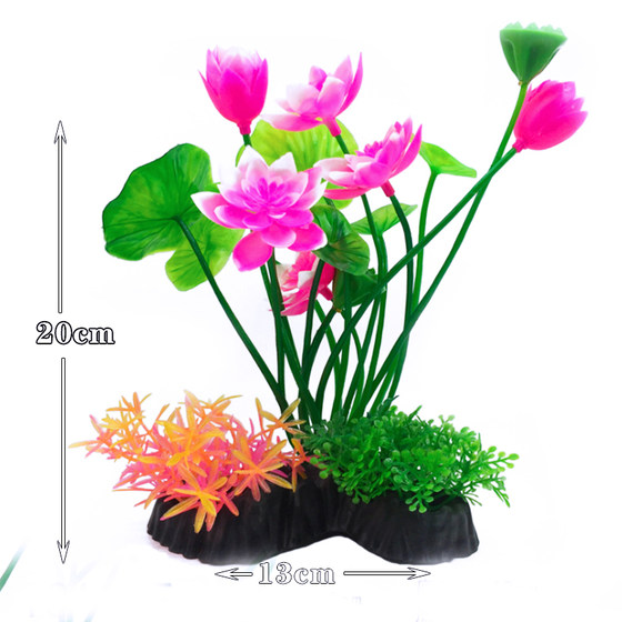 Fire red illusion simulated water plants decorative landscaping