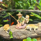 Fishing kitten Jiang Taigong fishing ornaments