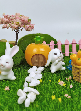 卡通风迷你可爱小兔子多肉闺蜜