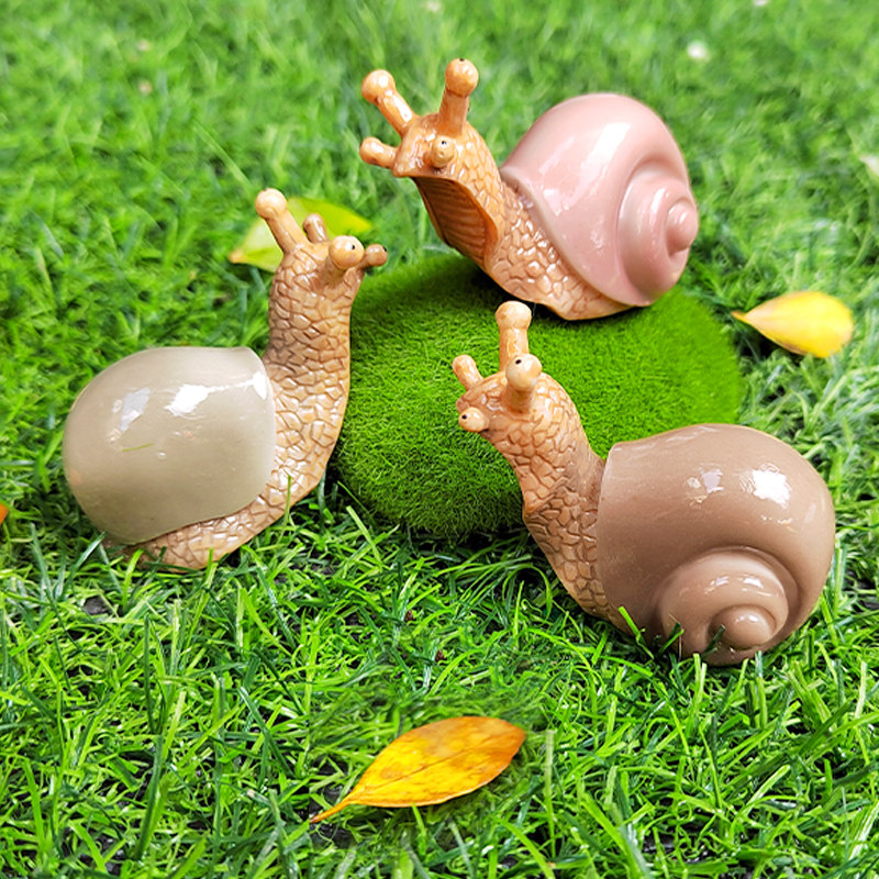 仿真小蜗牛摆件花盆盆栽微景观花园小假山庭院鱼池造景鱼缸装饰品,淘宝优惠券,粉丝福利购,淘宝优惠卷