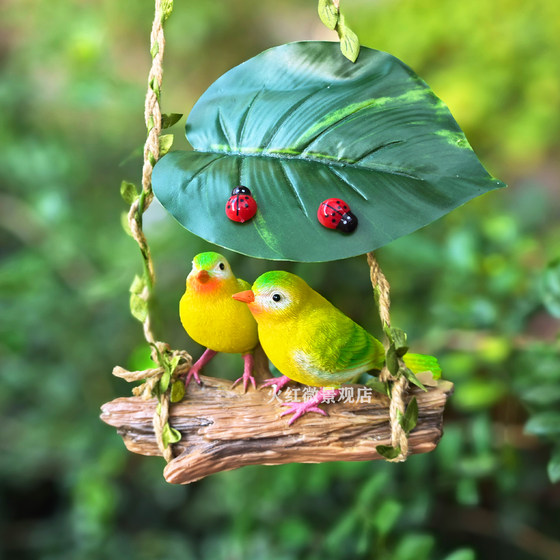 Creative simulation bird and magpie ornaments