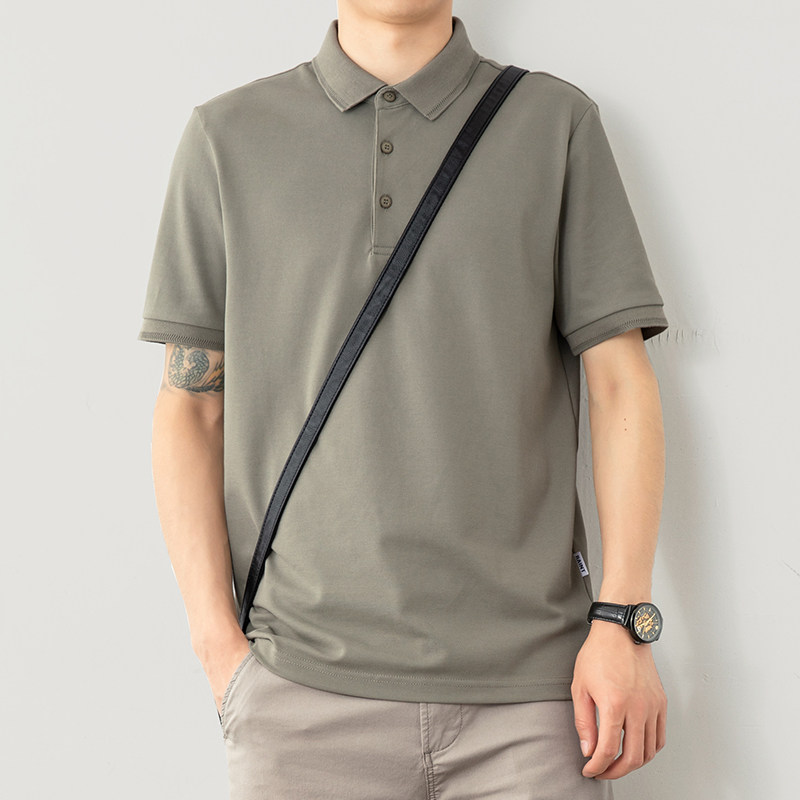 polo衫男士夏季纯色短袖宽松休闲裤 公爵车Polo衫