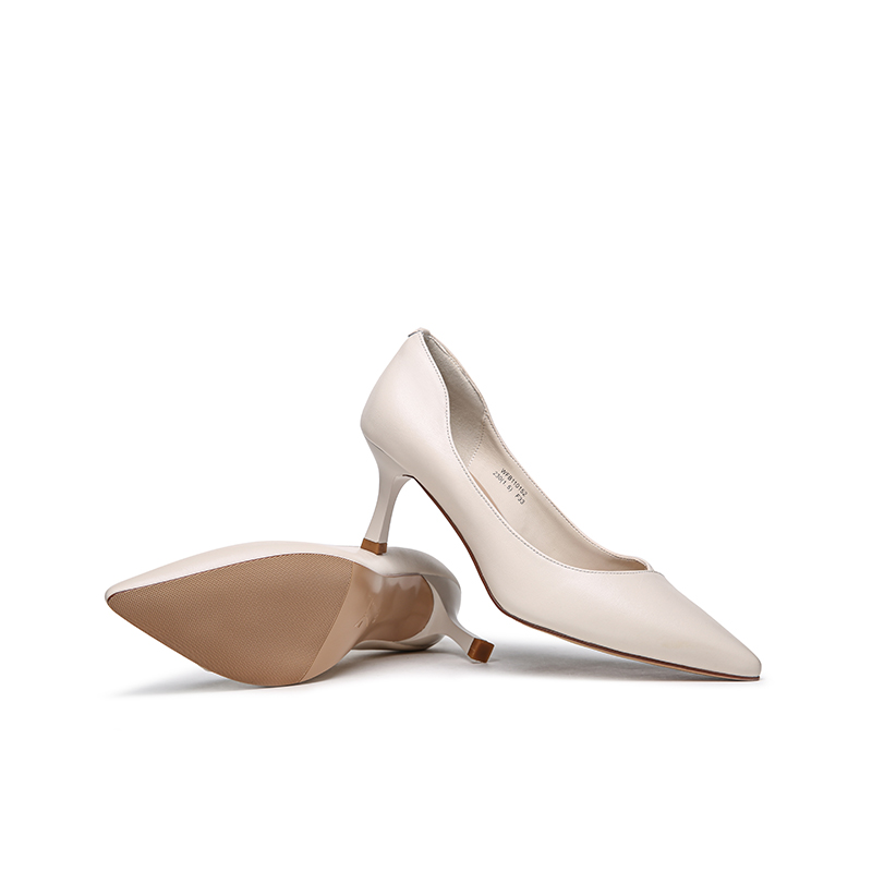 红蜻蜓女鞋官方旗舰店红蜻蜓高跟鞋女春季新款舒适细黑色工作鞋职业女士单鞋WFB110152