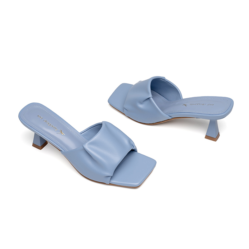 红蜻蜓女鞋官方旗舰店红蜻蜓凉鞋女高跟2022新款夏季一字拖网红外穿时尚凉拖鞋WFK223403