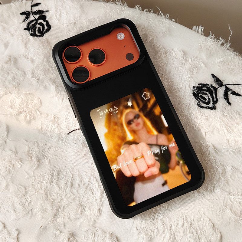DIY投屏智能NFC墨水屏彩色高清4寸iPhone17Pro磨砂防指纹手机支架壳磁吸新款高级感情侣礼物苹果16Promax1514