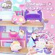 Inamazy Magnetic Dream Mansion Variety Princess Pear Dressing Sticker Collage Children's Children's Day Gift Quiet Book
