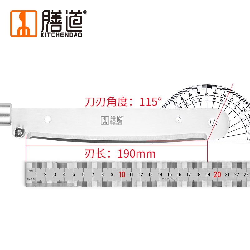 膳道铡刀家用304不锈钢切排骨鸡切冻肉熟食肉干刀灵芝药材切片机 - 图3
