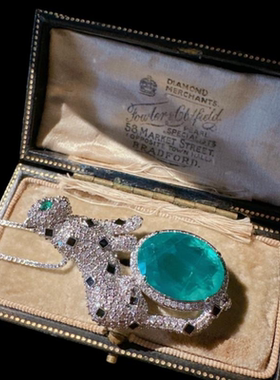 古巴比伦 猎豹宝石戒指 大溪地 深海贝珠 猎豹锆石珍珠流苏 项链