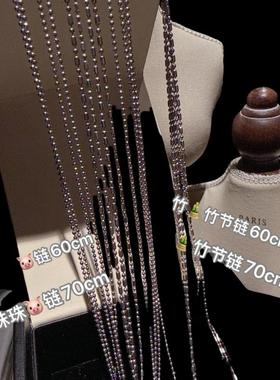 囤囤囤 很好搭配的竹节链 圆珠珠项链 建议多囤 也可以当毛衣链