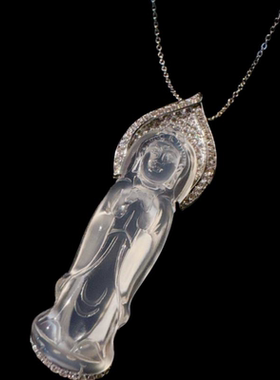 荔枝冻白玉髓 葫芦宝石项链 水灵水灵 镀18K金 高冰玉髓猎豹 戒指