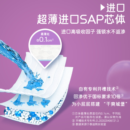 【NB/S 2包62】泰迪熊探险家纸尿裤新生婴儿拉拉裤超薄透气尿不湿 - 图2