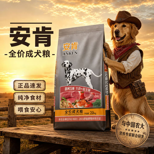 安肯狗粮20kg成犬狗粮小中大型犬狗粮大袋40斤通用宠物营养狗粮 - 图2