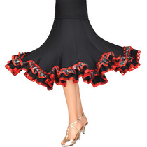 (Laura dance) Ballroom Dancing Big Swing Dress New Practice Dress Ballroom Dancing Dress Sequin Dancing Skirt Z-013