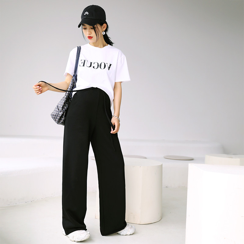 优密儿孕妇裤春秋外穿休闲运动裤 筝华母婴孕妇阔腿裤