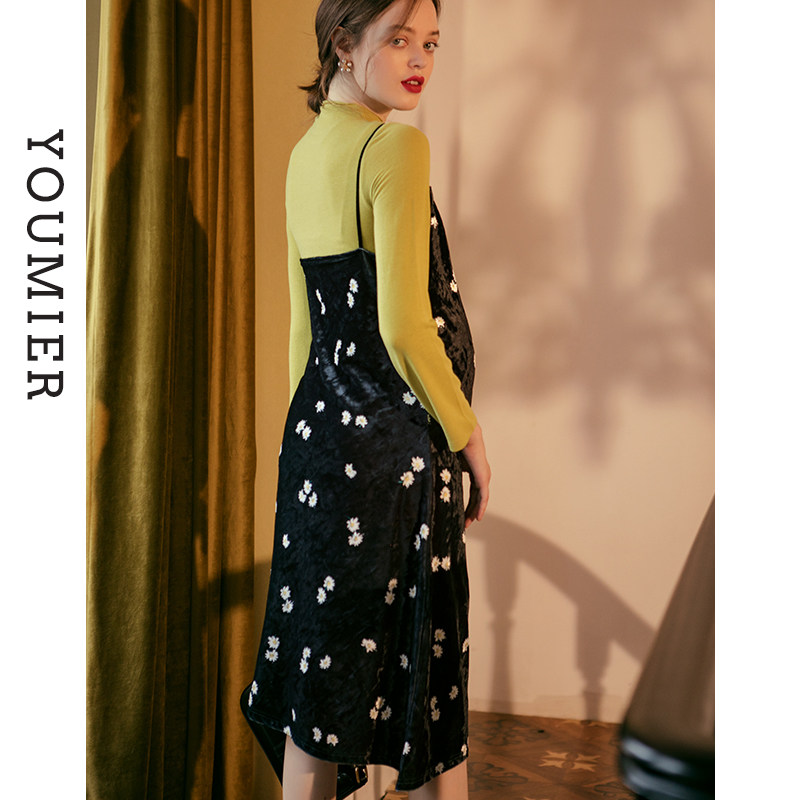 优密儿孕妇装秋冬新款孕妇连衣裙丝绒吊带裙小雏菊孕妇裙,淘宝优惠券,粉丝福利购,淘宝优惠卷