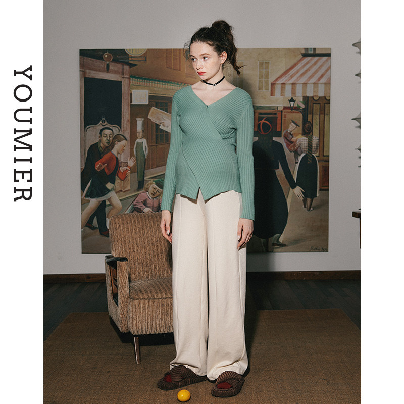 优密儿春秋孕妇裤宽松休闲阔腿裤 筝华母婴孕妇阔腿裤