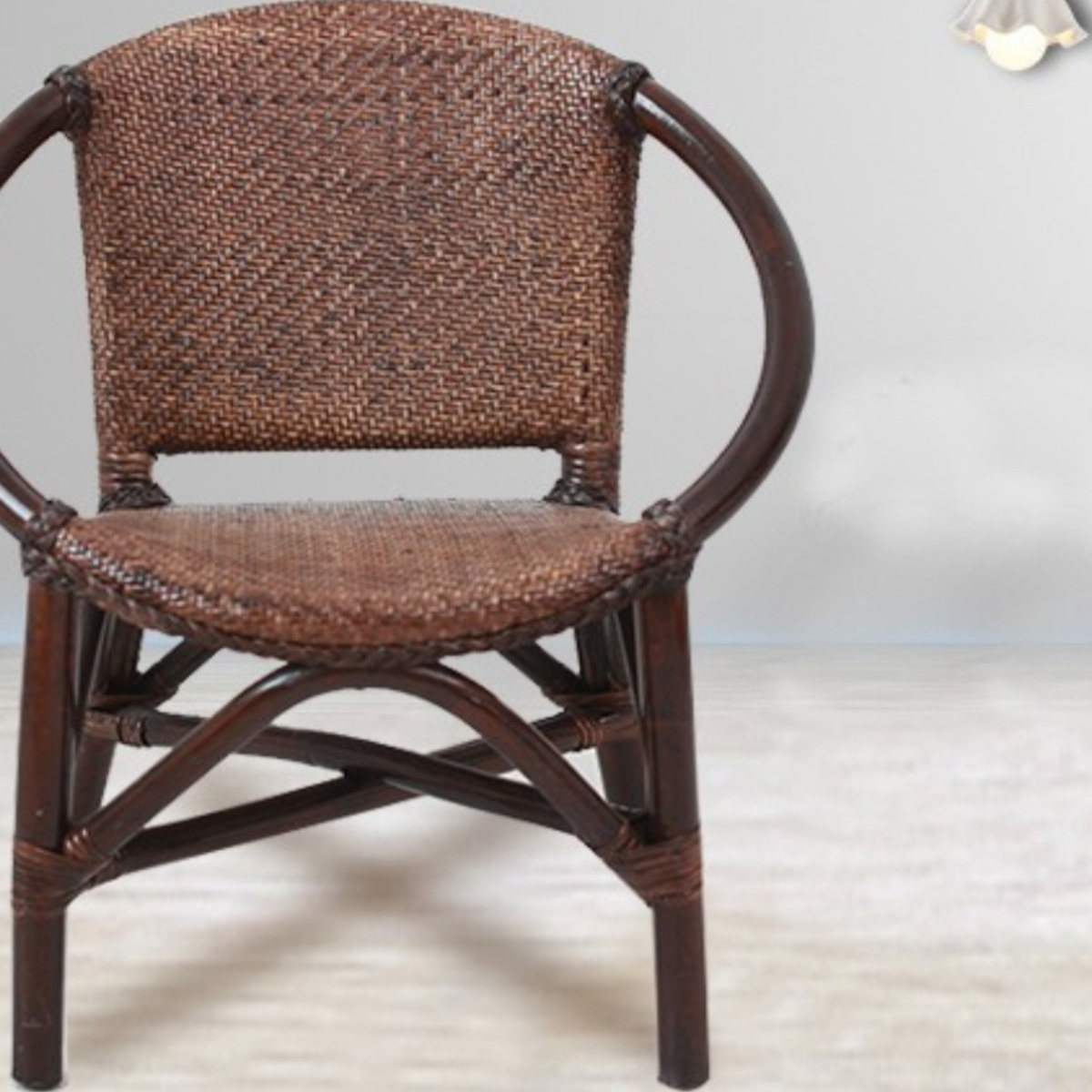 天然藤编椅真藤小椅子家用阳台庭院休闲靠背椅新中式儿童成人椅子,淘宝优惠券,粉丝福利购,淘宝优惠卷