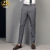 Tê giác xếp li quần nam mùa xuân và mùa thu Slim quần nam chuyên nghiệp kinh doanh công việc phù hợp với quần thẳng - Suit phù hợp Suit phù hợp