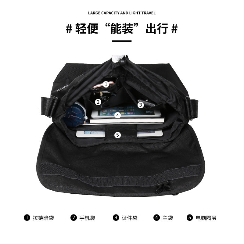 死飞邮差包大容量单肩运动女骑行包 千夏男士包袋