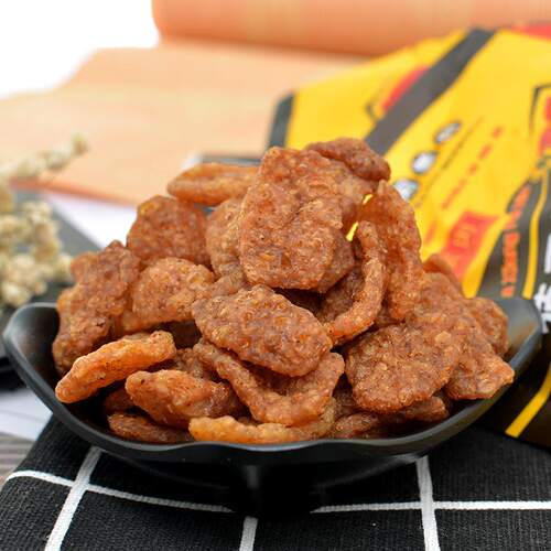 禛香香菇肥牛味68g大袋装 广东特产食品80后零食大豆膨化素肉素食 - 图1