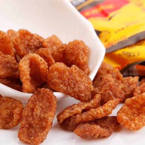 禛香香菇肥牛味68g大袋装 广东特产食品80后零食大豆膨化素肉素食 - 图2