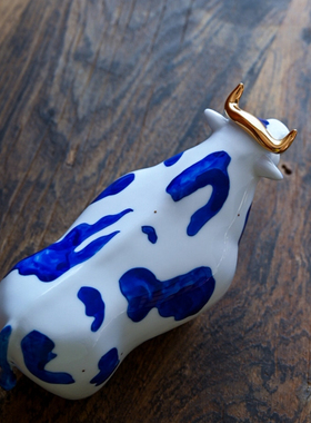 生肖牛桌面装饰品陶瓷送礼中式