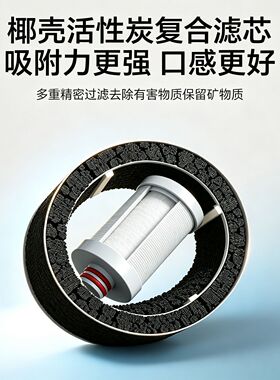 新款双层椰壳活性炭棒滤芯过滤器