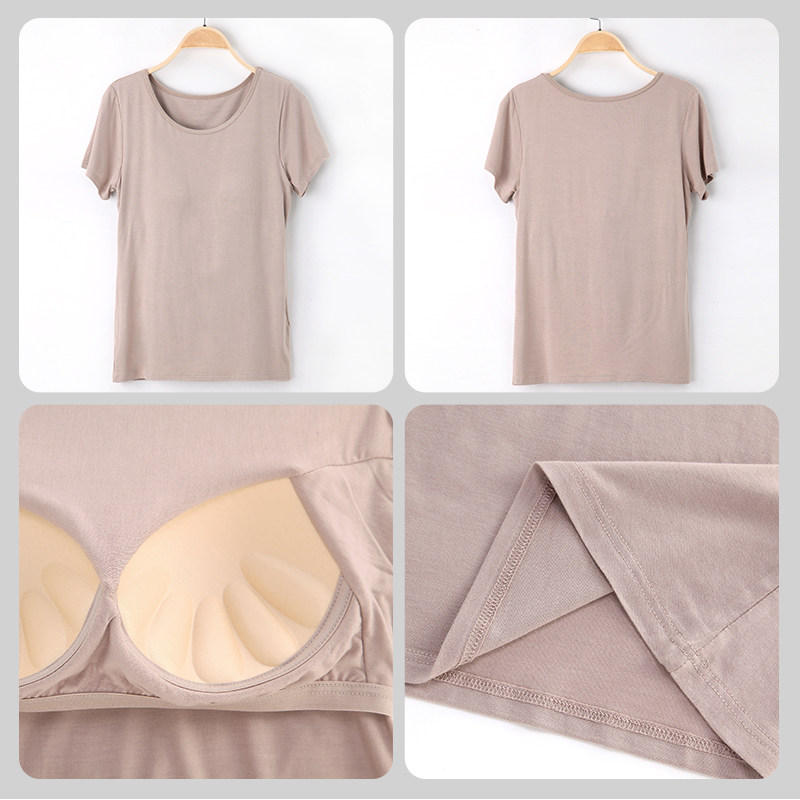 带胸垫睡衣女士可外穿薄款短袖短裤 vxxv睡衣/家居服套装