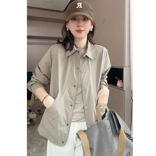 黑色短款薄外套2026春秋季新款女款韩系衬衫女上衣正肩小个子长袖 - 图3
