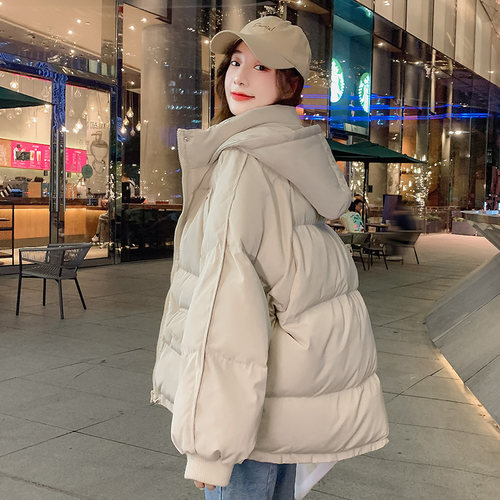 oversize面包服短款羽绒棉衣棉服女2026年新款潮秋冬季外套厚棉袄 - 图1
