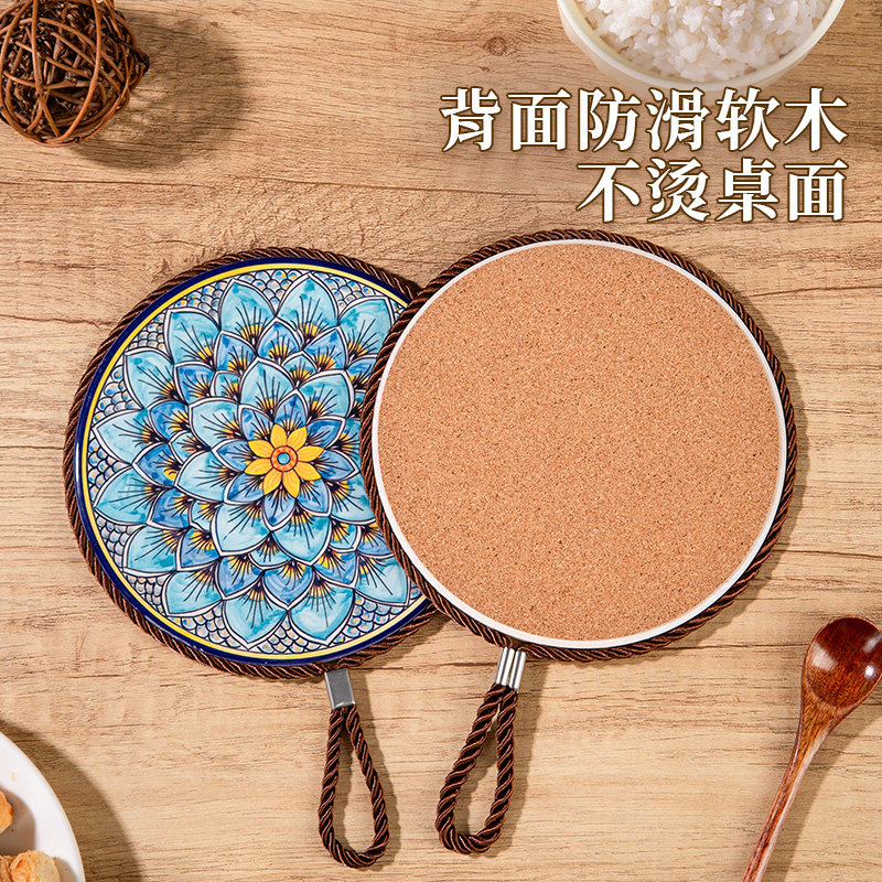 隔热垫陶瓷防烫耐高温木餐桌锅垫砂锅碗餐盘菜盘杯垫子家用复古,淘宝优惠券,粉丝福利购,淘宝优惠卷