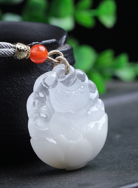 天然白兔毛水晶萌九尾狐吊坠晶体通透萌萌哒桃花爱情实物更漂亮