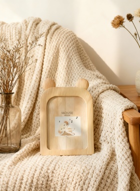 可爱卡通木质相框摆件