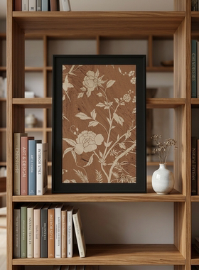 复古花卉花鸟客厅玄关挂画
